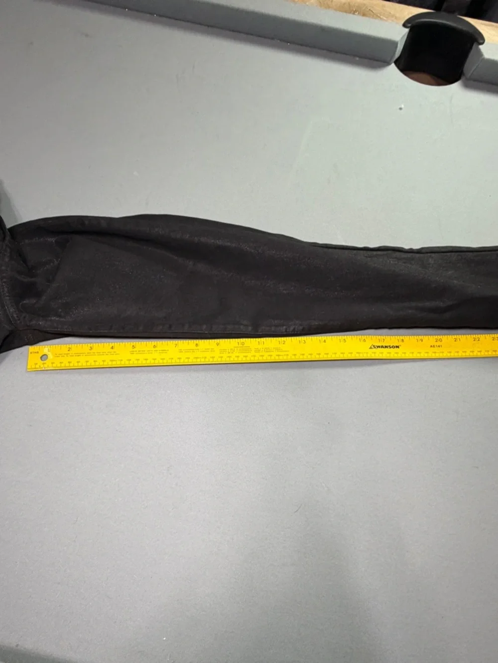 7 For All Mankind Black coated wax flare boot cut Jeans 25 inch waist size 0-2 - Picture 8 of 11